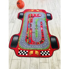Nesa_Decor Kaymaz Taban Makinede Yıkanabilir Araba Modeli Çocuk Halısı, Kreş Halısı, Çocuk Odası Halısı
