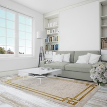 Nesa_Decor Dijital Baskı, Kaymaz Taban, Yıkanabilir, Dekoratif Halı
