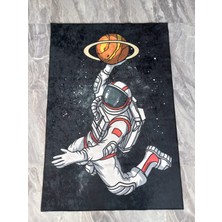 Nesa_Decor Astronot Figürlü Dekoratif Genç Odası Halısı & Hd Kalite Baskı Halı