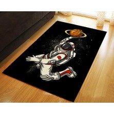 Nesa_Decor Astronot Figürlü Dekoratif Genç Odası Halısı & Hd Kalite Baskı Halı