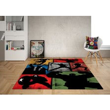 Nesa_Decor Süper Kahramanlar Gölge Oyunu Hd Kalite Baskı Halı