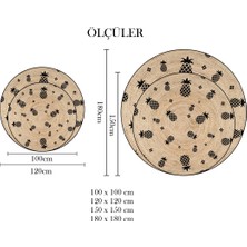 Nesa_Decor Dekoratif Ananas Figürlü Hd Kalite Baskı Halı