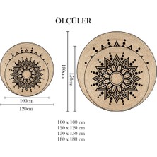 Nesa_Decor Mandala Sanatı Lüks Dekoratif Hd Kalite Dijital Baskı Halı