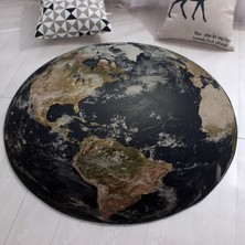 Nesa_Decor 3D Dünya Desenli, Hd Yüksek Kalite Baskı Halısı