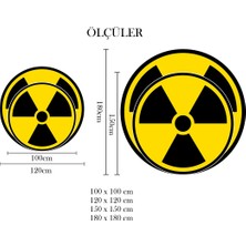 Nesa_Decor Radyoaktif Sembol Hastane Röntgen Odası Halısı & Dekoratif Halı