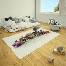 Nesa_Decor Tüm Animasyon Karakterler Bir Arada Sinema Film Odası Halısı