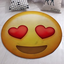 Nesa_Decor Emoji Sevgililer Günü Yüksek Kalite Baskı Halı