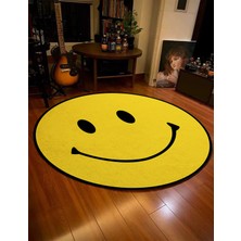 Nesa_Decor Emoji Yüksek Kalite Baskı Halı & Oyun Odası Halısı