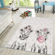 Nesa_Decor Çocuk ve Bebek Halısı Yıkanabilir Kaymaz Taban Leke Tutmaz Hd Dijital Baskı