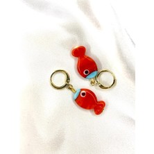 Sıne Accessory Balık Desenli Cam Boncuklu Küpe