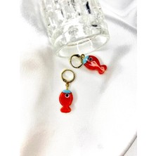 Sıne Accessory Balık Desenli Cam Boncuklu Küpe