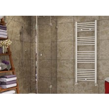 Toprak Havlupan 60/160CM 24 Borulu Beyaz Renk Havlupan Radyatör Banyo Isıtıcı 5 Yıl Garantili