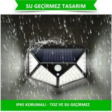 Hubstein 4 Adet 100 Solar Güneş Enerjili Hareket Sensörlü Bahçe Garaj Ev Aydınlatma Lambası