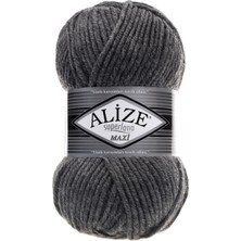 Alize Superlana Maxi 182 Orta Gri Melanj  5 Adet