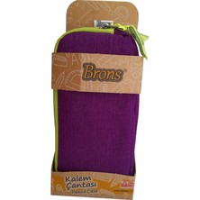 Brons Kalemlik Çift Gözlü Brons Kalemlik Mor - Yeşil