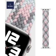 Wiwu Apple Watch 40MM Wiwu Braided Solo Loop Contrast Color Large Saat Kordon Kayış Bileklik