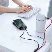 Wiwu YZ100 3 In 1 USB Kablo Lightning + Lightning + Micro 3A Hızlı Şarj Kablosu 480 Mbps 120 cm