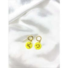 Sıne Accessory Gülen Yüz ve Mutsuz Yüz Cam Küpe