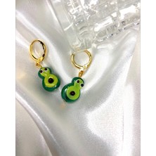 Sıne Accessory Avokado Cam Küpe