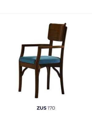 Bengi Ticaret Sandalye ZUS170 Ahşap Sırtlık Model Kayın Retro Iskelet Ceviz Renk Turkuaz Baby Face Kumaş El YAPIM198745