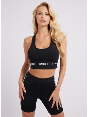 Guess Siyah Sporcu Sütyeni V2YP12KABR0-ALINE Top Eco Stretc