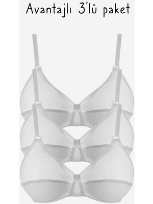 Ayyıldız 556 Beyaz Sütyen 3lü Paket