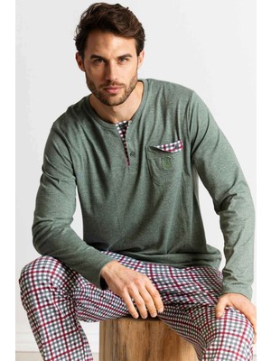 Ayyıldız 56581 Erkek Yeşil Pijama Takımı
