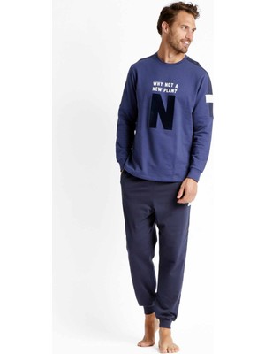 Ayyıldız 56544 Erkek Mavi Pijama Takımı