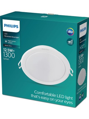 Philips Meson 12.5 Watt Gömme LED Spot Beyaz (6500K) Göz Konforu Ledli Spot Armatür