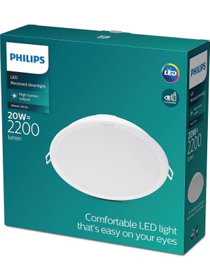 Philips Downlight 20w Meson Kırık Beyaz Işık 4000k Led Gömme Spot Yeşil Kutu 220v