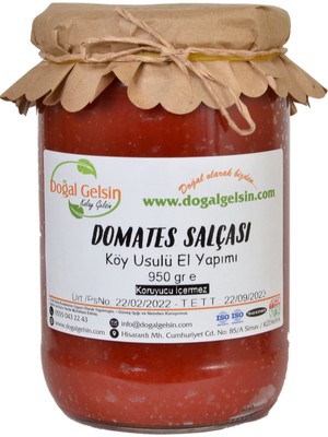 Doğal Gelsin Kolay Gelsin Domates Salçası - 950 gr