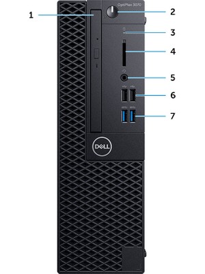 Dell Optiplex 3070 Sff Intel Core I7 8700 16 GB 256 GB SSD Windows 10 Pro Masaüstü Bilgisayar  3CQFR53Z16