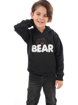 E Çocuk Bear Beyaz Baskılı 3 Iplik Kışlık Sweatshirt ECCK-SWT-BEAR-12000