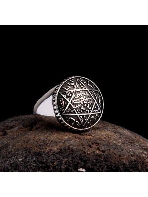 Tesbih Sepetim 925 Ayar Gümüş Hz.süleyman Mührü Model Yüzük