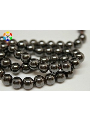 Yaşam Tohumu Hematit Taşı Yarım Dizi 8mm (18CM Uzunluğundadır)