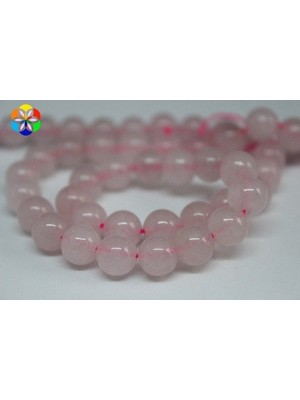 Yaşam Tohumu Pembe Kuvars Taşı Yarım Dizi 8mm (18CM Uzunluğundadır)