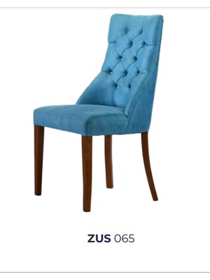Bengi Ticaret Sandalye ZUS065 Kapitone Model Mavi Renk Ortopedik Oturum Sırt Kavrar Kayın Ayak El Yapım 19803