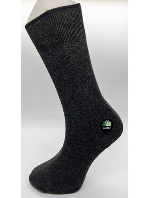 Ciho Socks Premium 6 Çift Bambu Dikişsiz Siyah-Koyu Lacivert-Füme Erkek Soket Çorap