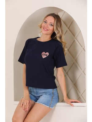 Westbound Bayan Love Pul Payet Detaylı T-Shirt