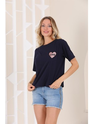 Westbound Bayan Love Pul Payet Detaylı T-Shirt