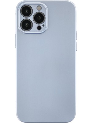 Newface iPhone 13 Pro Max Kılıf Nano Içi Kadife  Silikon - Sky Blue