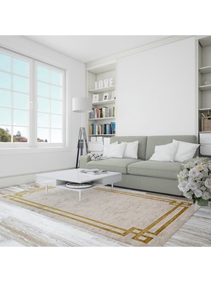 Nesa_Decor Dijital Baskı, Kaymaz Taban, Yıkanabilir, Dekoratif Halı