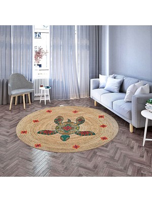 Nesa_Decor Kaplumbağa Motifli Hd Kalite Baskı Halı