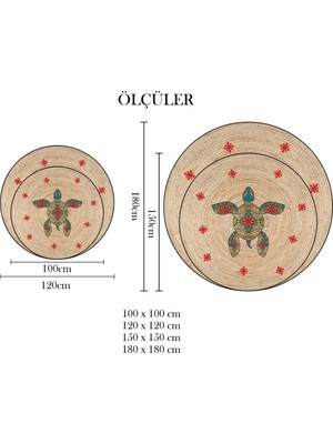 Nesa_Decor Kaplumbağa Motifli Hd Kalite Baskı Halı