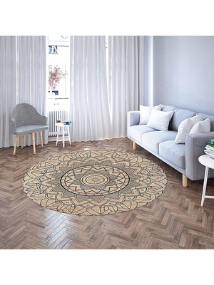 Nesa_Decor Mandala Motif Dekoratif Hd Kalite Baskı Halı