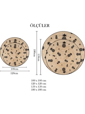 Nesa_Decor Dekoratif Ananas Figürlü Hd Kalite Baskı Halı