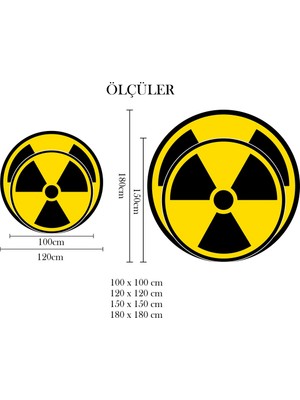 Nesa_Decor Radyoaktif Sembol Hastane Röntgen Odası Halısı & Dekoratif Halı