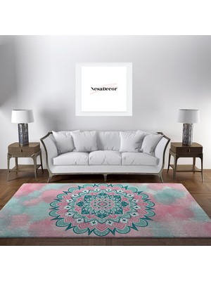 Nesa_Decor Mandala Sanatı Tasarım Salon & Oturma Odası Halısı