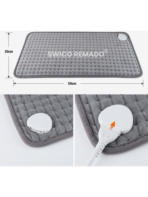 Swico Remado Elektrikli Isıtma Pedi 30X59CM - Gri (Yurt Dışından)