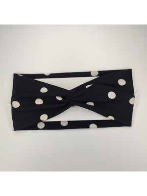 Tedz Collection Mordino Siyah Puantiye Saç Bandı